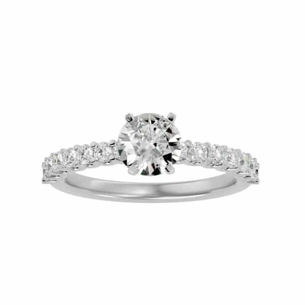 Solitaire Engagement Ring Scallop Set DiamondsSolitaire Engagement Ring Scallop Set Diamonds