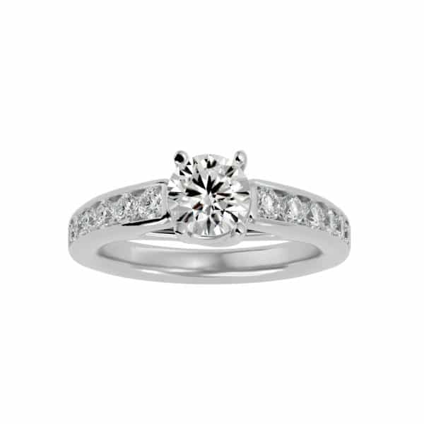 Solitaire Engagement Ring Bold Diamond BandSolitaire Engagement Ring Bold Diamond Band