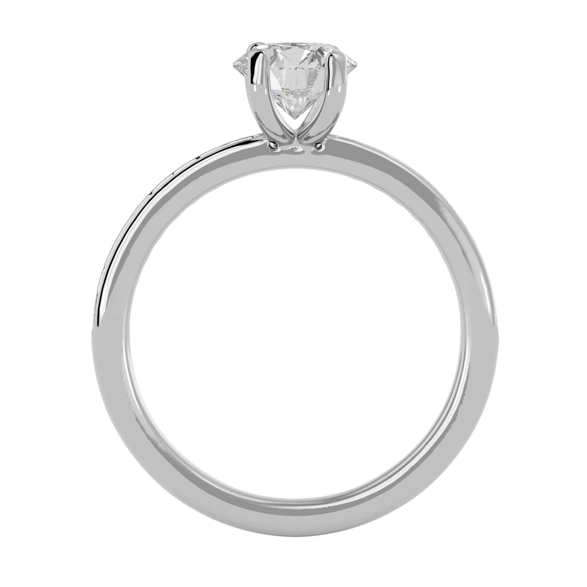 North South Floating Engagement Ring Setting