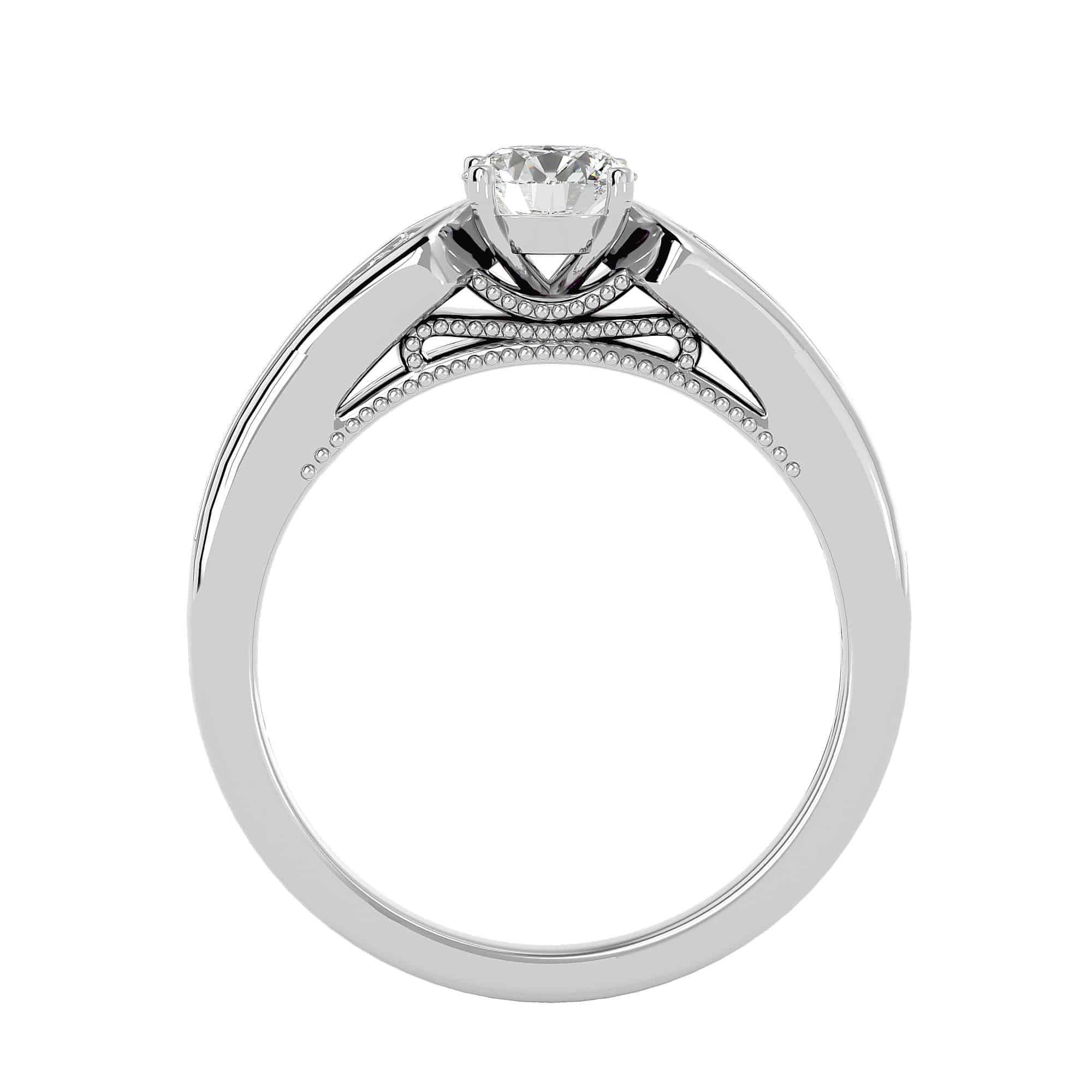 Lucy Solitaire Diamond Engagement Ring Thick Shank Setting