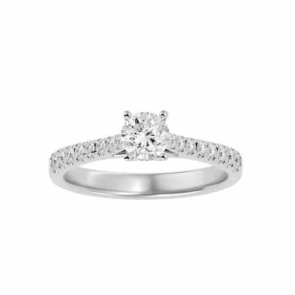 RX Solitaire Engagement Ring Cathedral Pave SettingRX Solitaire Engagement Ring Cathedral Pave Setting