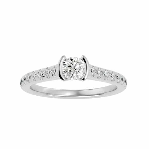 Solitaire Engagement Ring Bar Set DiamondSolitaire Engagement Ring Bar Set Diamond