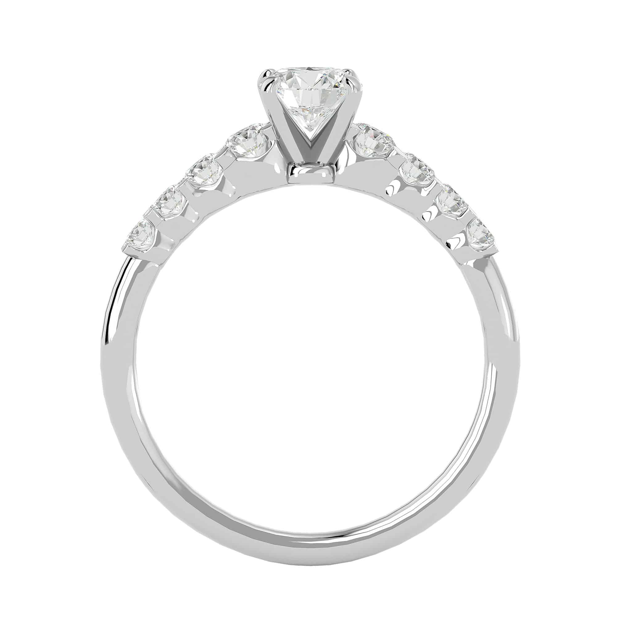 Solitaire Engagement Ring Shared Claws Setting