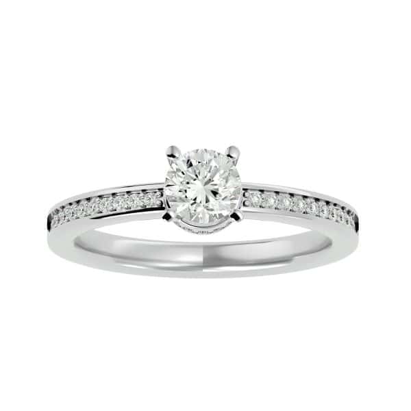 Concealed Halo Engagement Ring Solitaire SettingConcealed Halo Engagement Ring Solitaire Setting