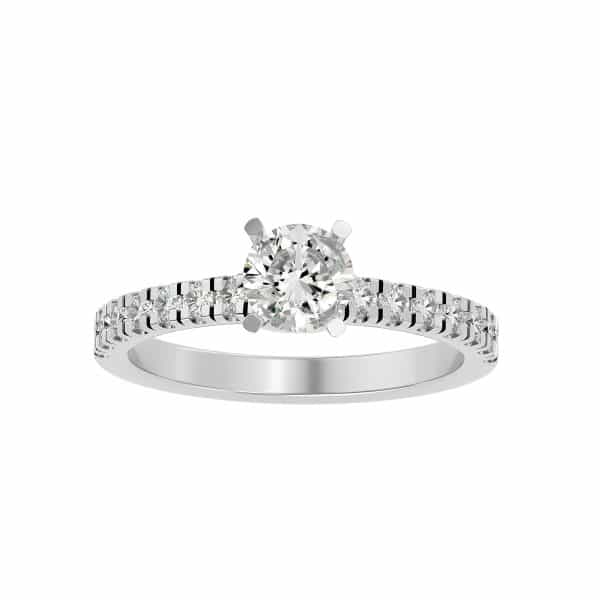 Solitaire Engagement Ring Arch Prongs Diamond SettingSolitaire Engagement Ring Arch Prongs Diamond Setting