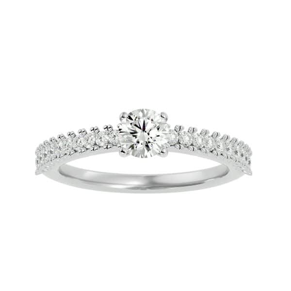 RX Solitaire Engagement Ring Raised Crossed Prongs SettingRX Solitaire Engagement Ring Raised Crossed Prongs Setting