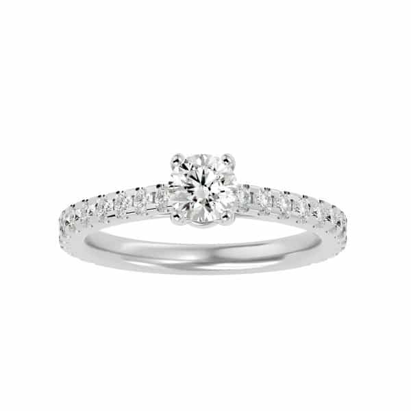 Hidden Halo Engagement Ring Pave Set DiamondsHidden Halo Engagement Ring Pave Set Diamonds