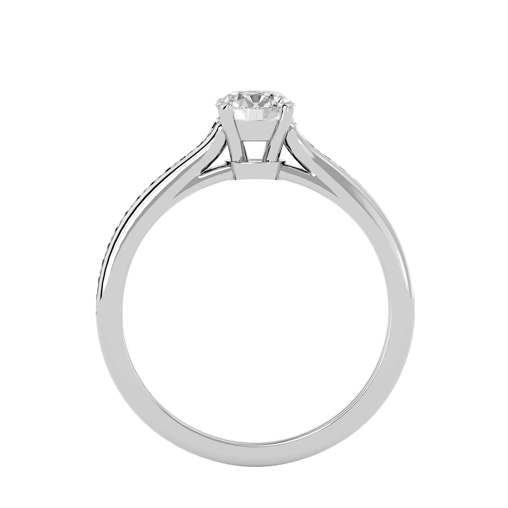 Low Set Channel Dainty Engagement Ring Setting