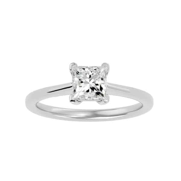 Princess Cut Simple Solitaire Engagement RingPrincess Cut Simple Solitaire Engagement Ring