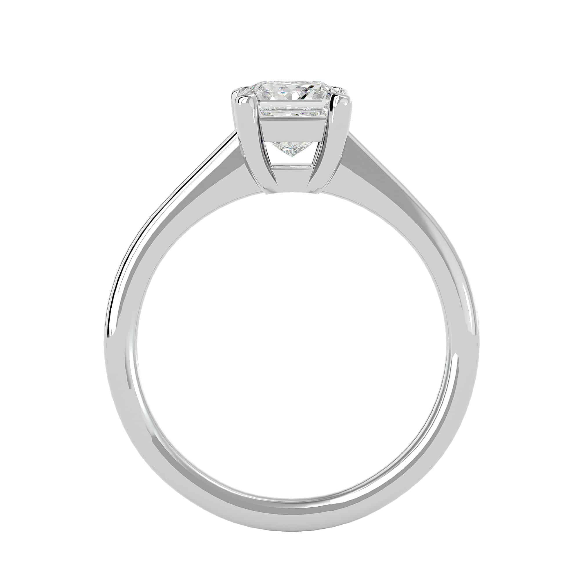 Princess Cut Simple Solitaire Engagement Ring