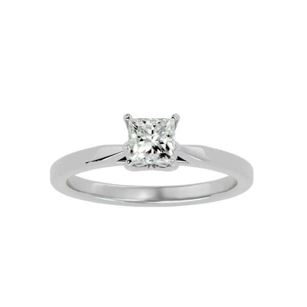 Princess Cut Solitaire Engagement Ring Tulip SettingPrincess Cut Solitaire Engagement Ring Tulip Setting