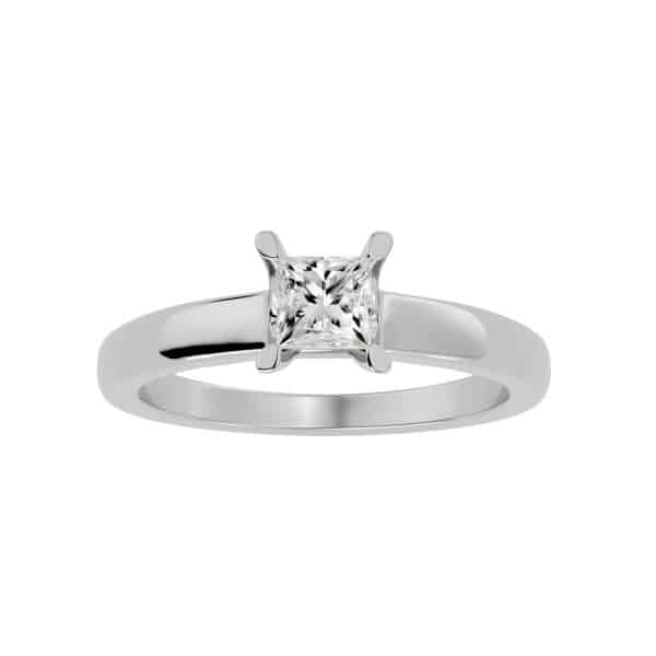 Princess Cut Solitaire Engagement Ring Floating Diamond SettingPrincess Cut Solitaire Engagement Ring Floating Diamond Setting