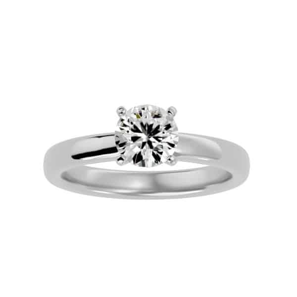 Solitaire Engagement Ring Rounded Edge SettingSolitaire Engagement Ring Rounded Edge Setting