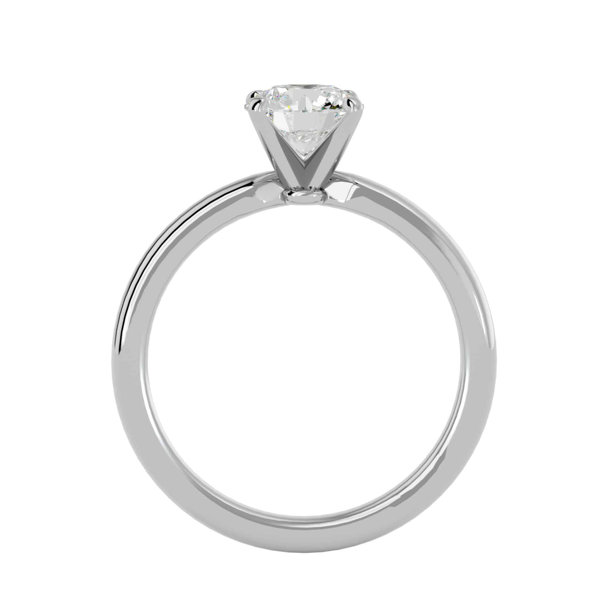 Solitaire Engagement Ring Rounded Edge Setting