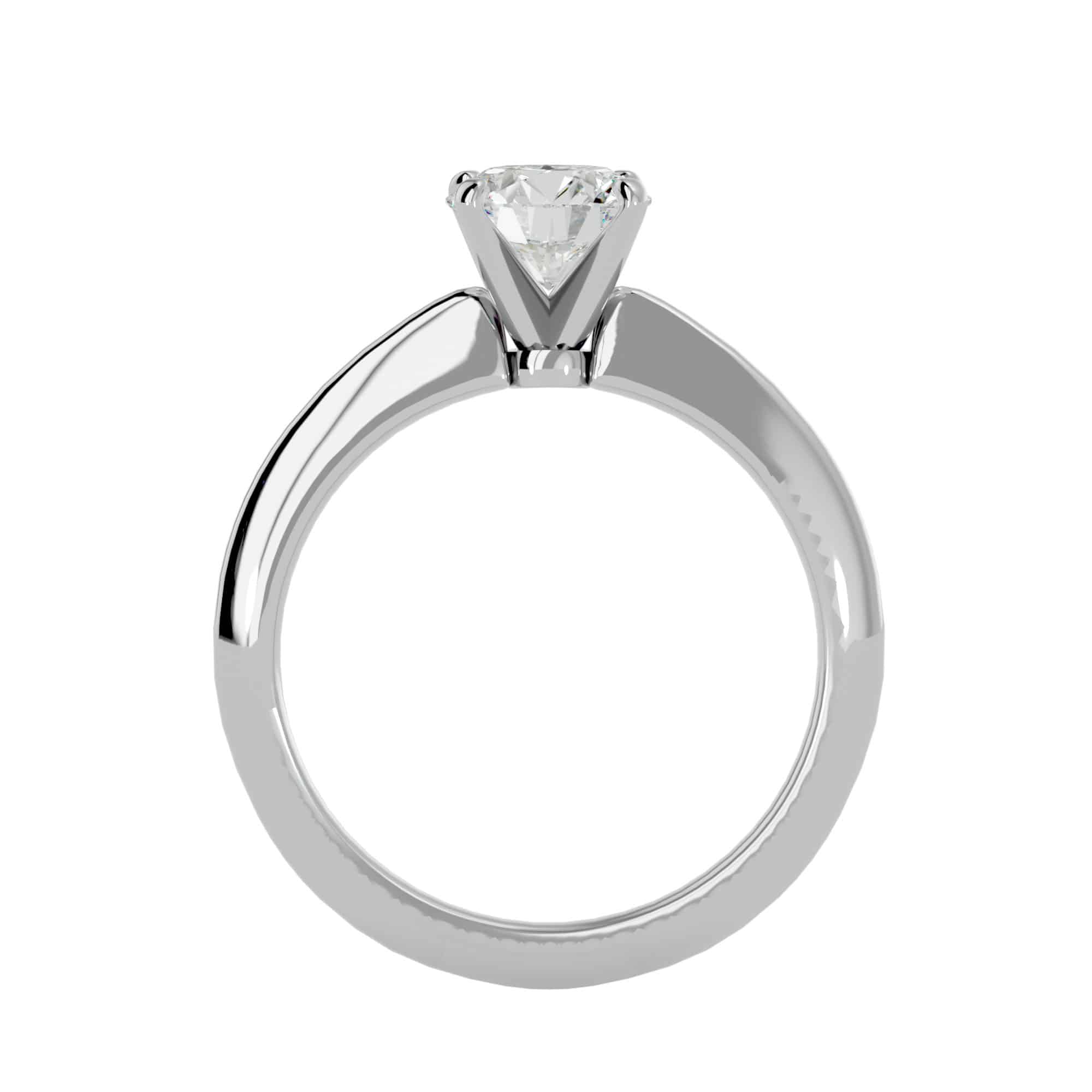 Knife Edge Engagement Ring 4 Prongs Setting