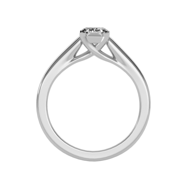 Traditional Crossed Claws Flare Band Solitaire Engagement Ring