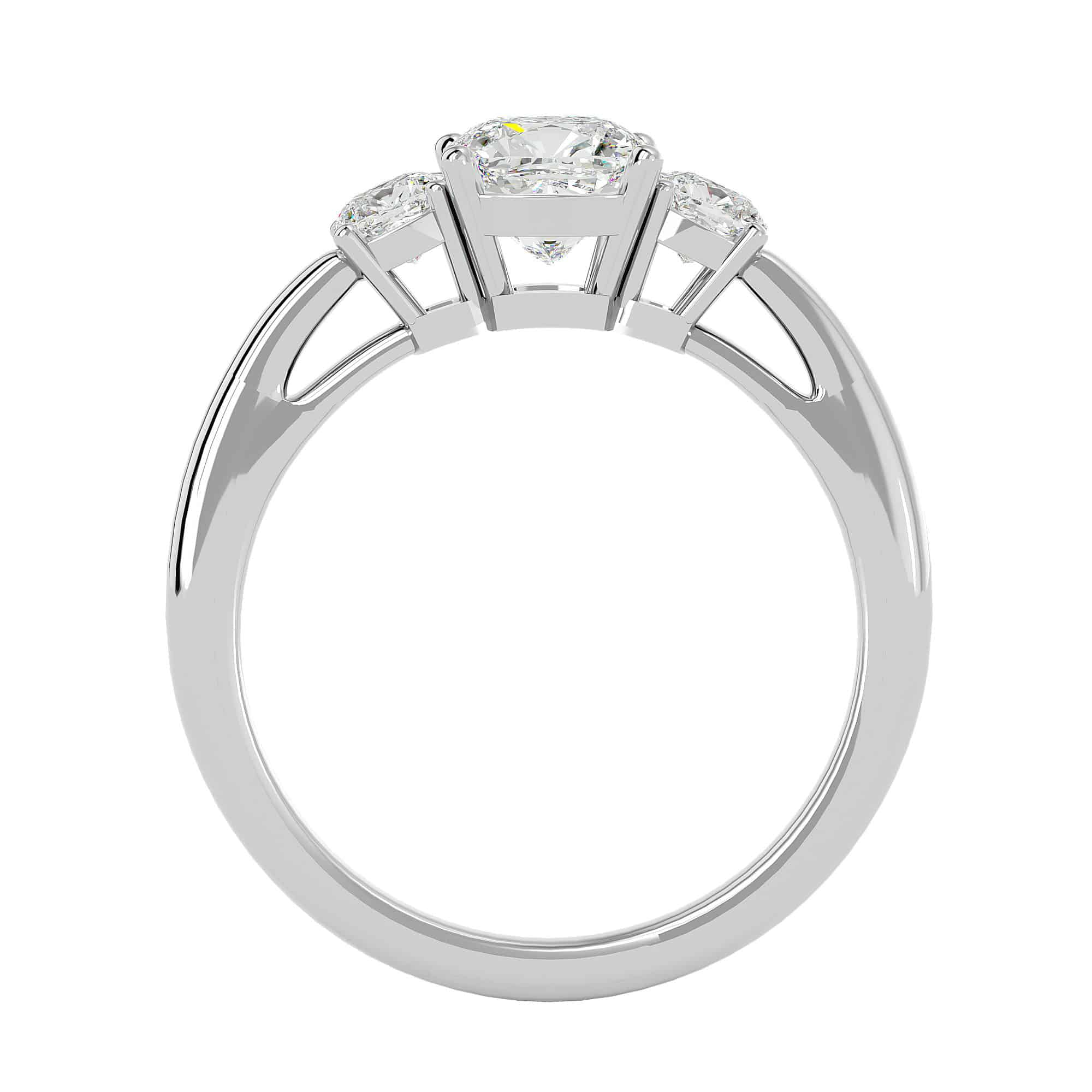 Classic Trio Tapered Band Engagement Ring