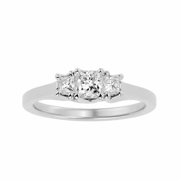 Princess Cut Trilogy Engagement RingPrincess Cut Trilogy Engagement Ring