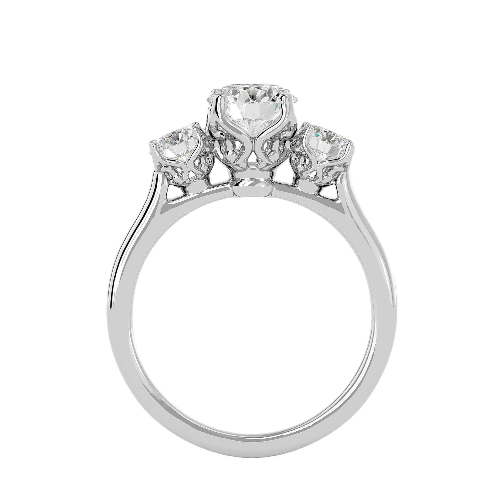 Josephine Classical Trilogy Engagement Ring Setting