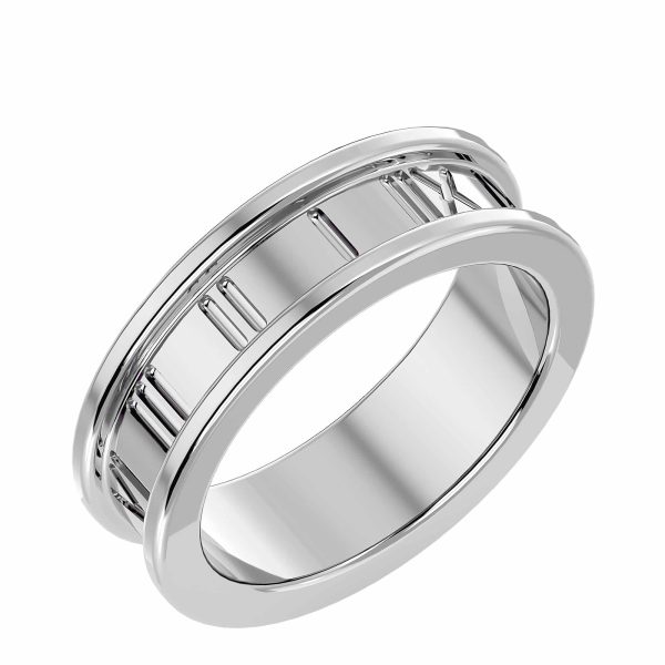 Roman Numeral Men's Wedding Ring