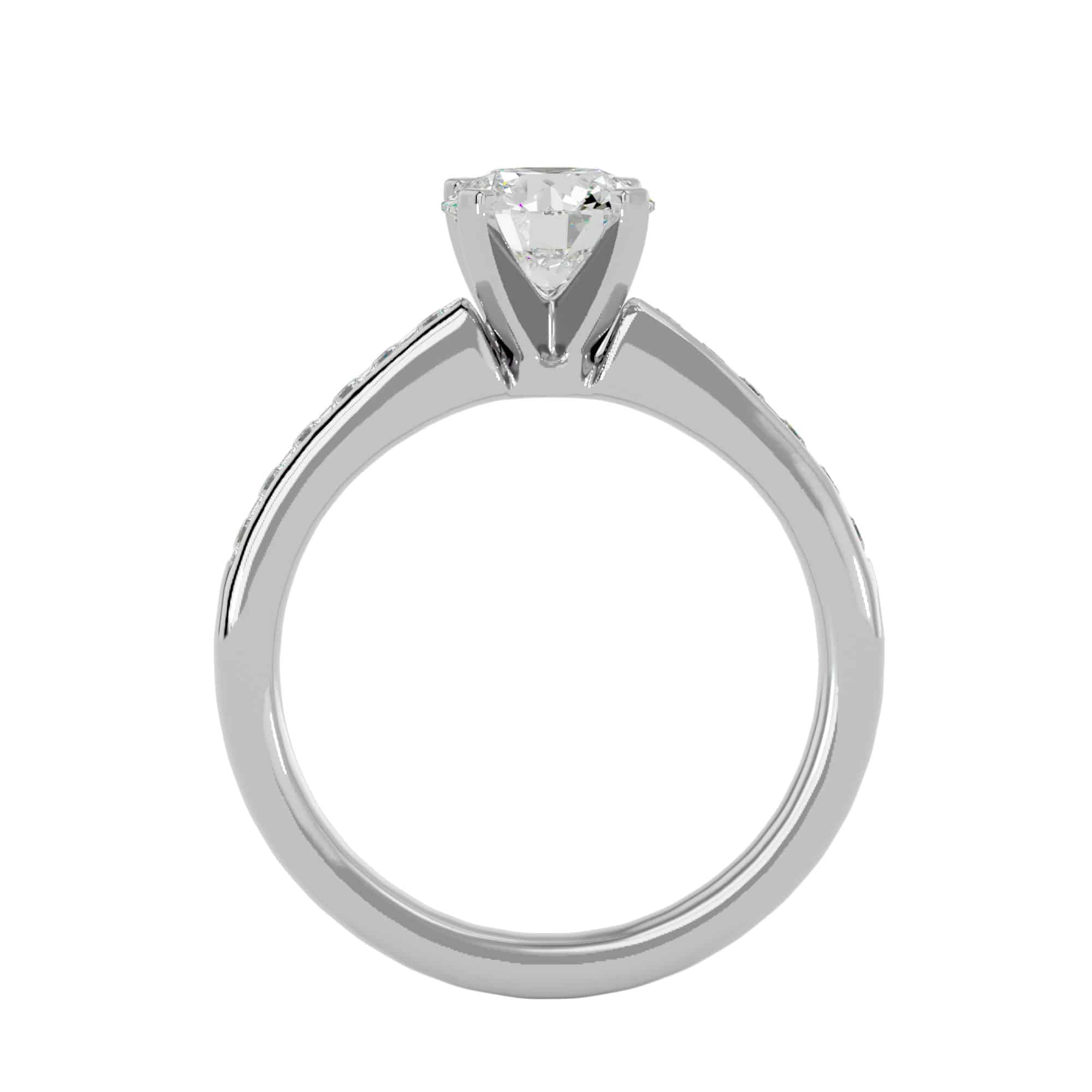 Classic Channel-Set Diamond Engagement Ring