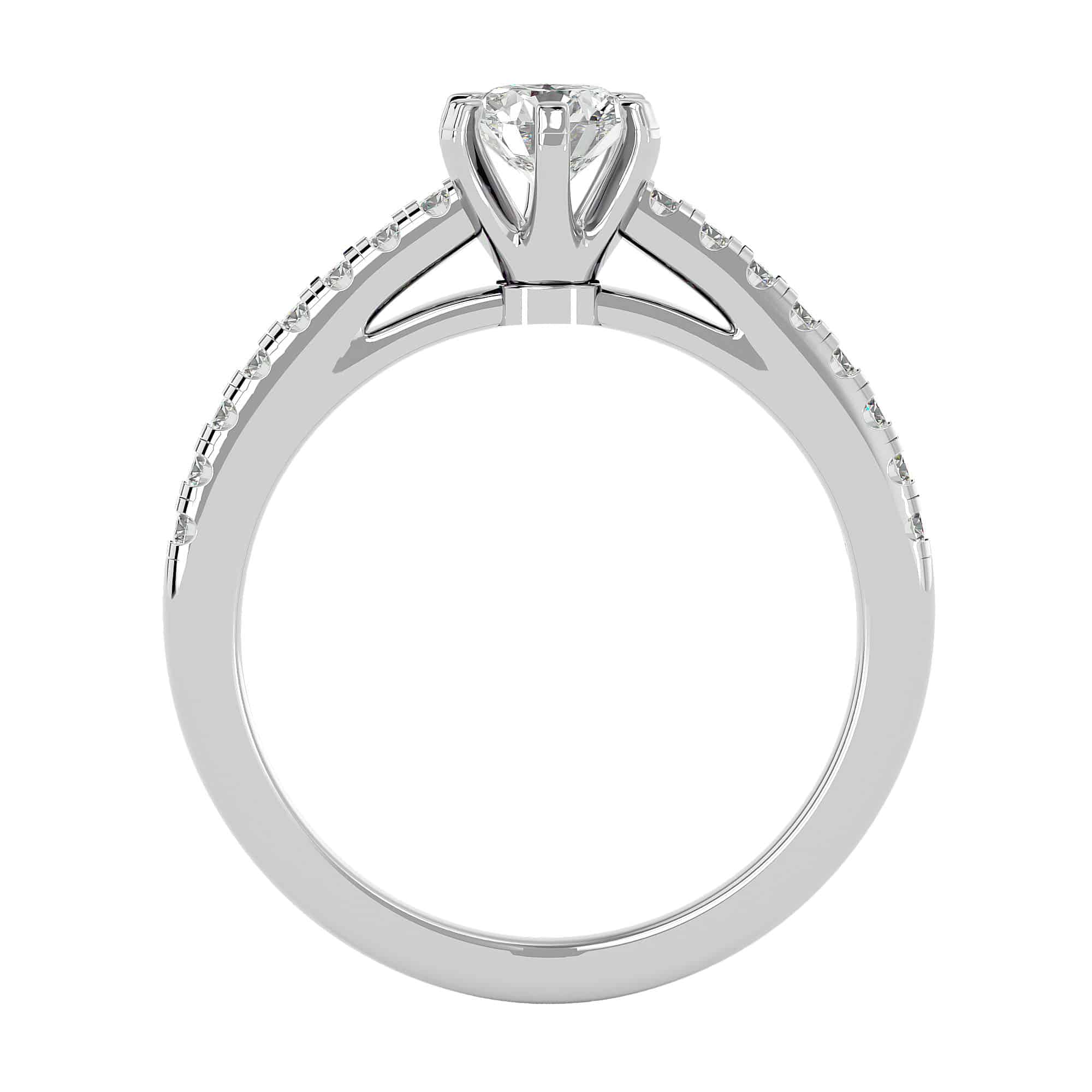 Solitaire Engagement Ring 6 Prong Setting