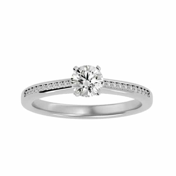 Solitaire Engagement Ring V Claws Low SettingSolitaire Engagement Ring V Claws Low Setting