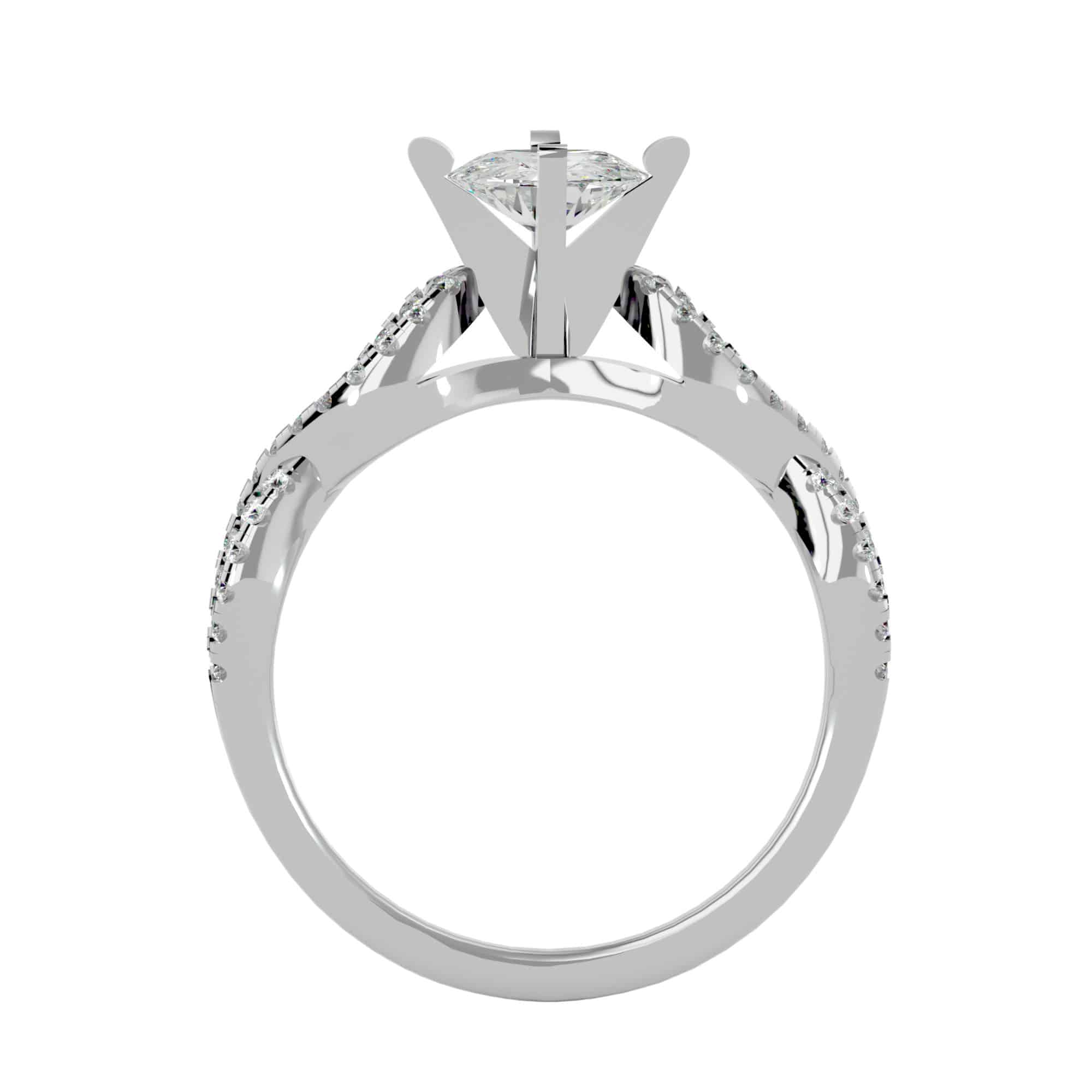 Infinity Engagement Ring East West Diamond Setting