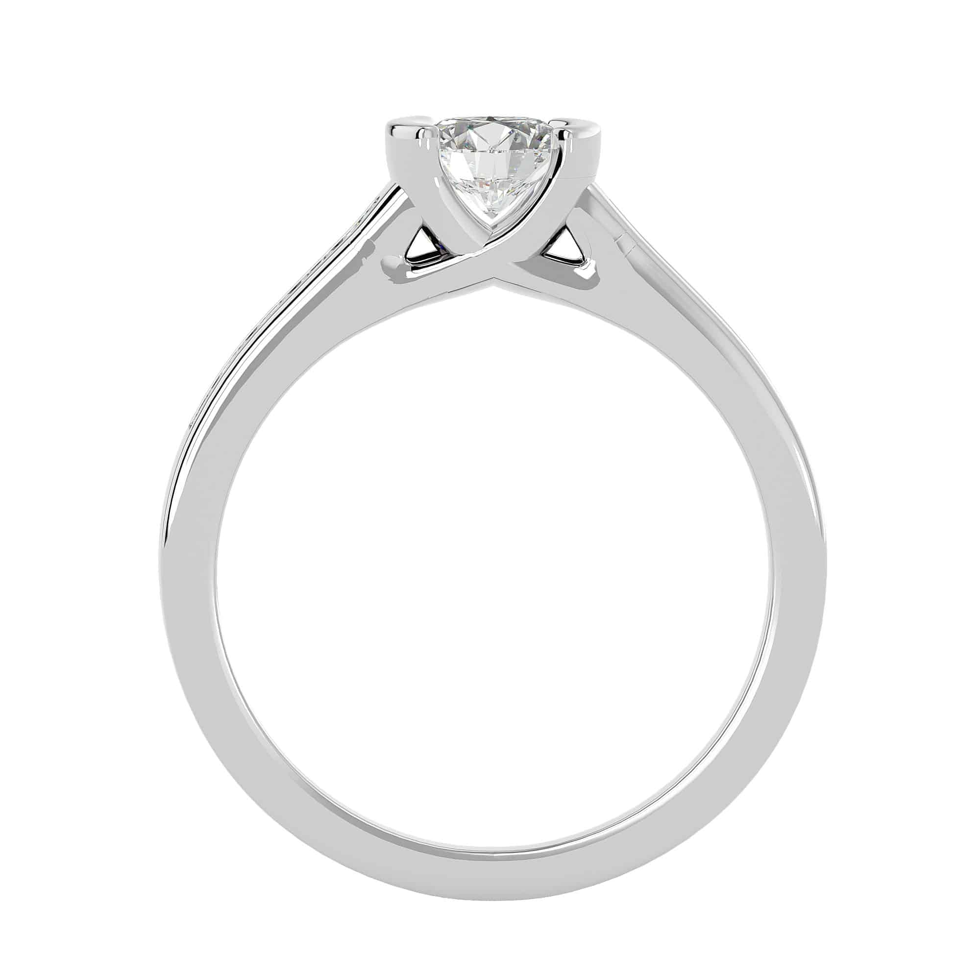 Solitaire Engagement Ring Wrap Bar Set Diamond