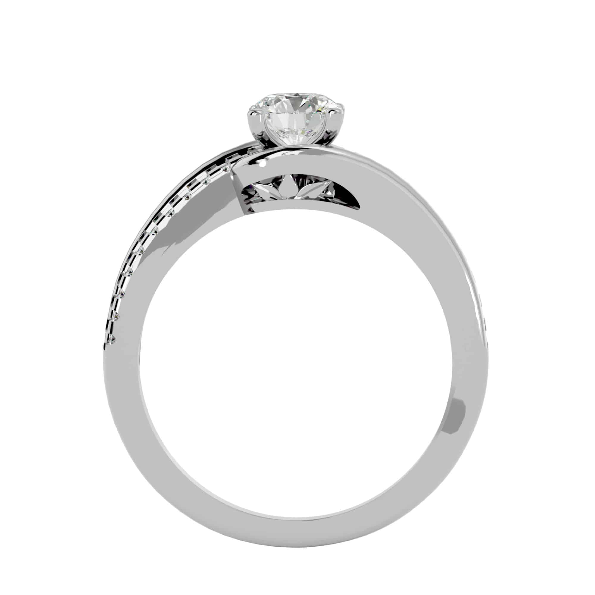 Josephine Entwined Engagement Ring Micro-Pave Diamond Setting