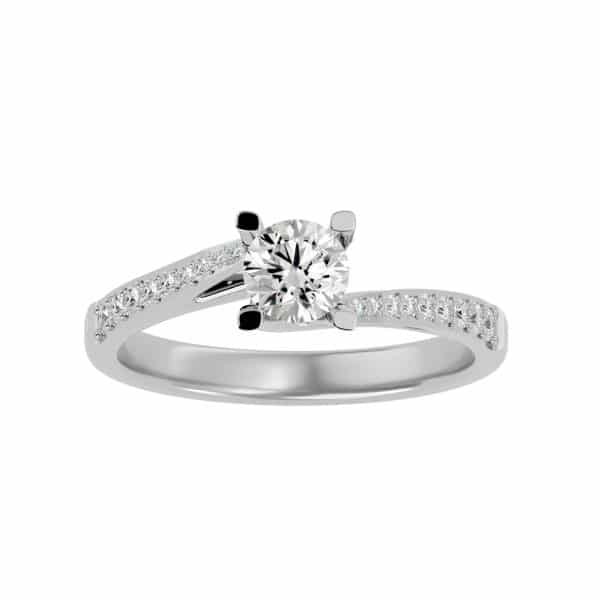 Solitaire Diamond Engagement Ring Crossed Claws SettingSolitaire Diamond Engagement Ring Crossed Claws Setting