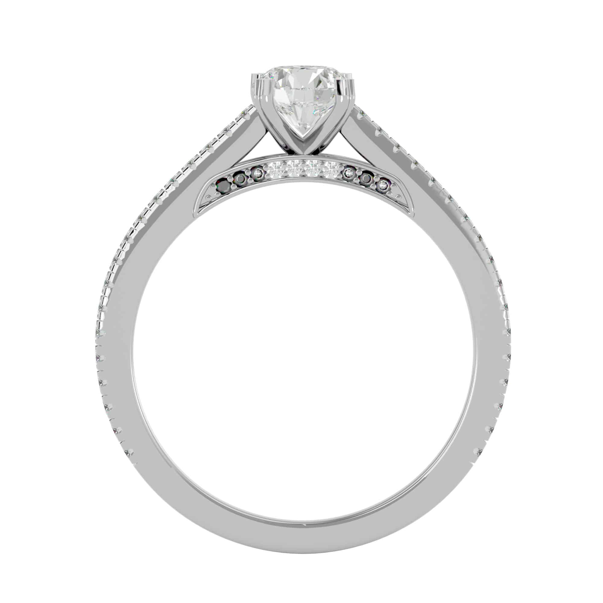 Lucy Diamond Engagement Ring Petite Pave Setting