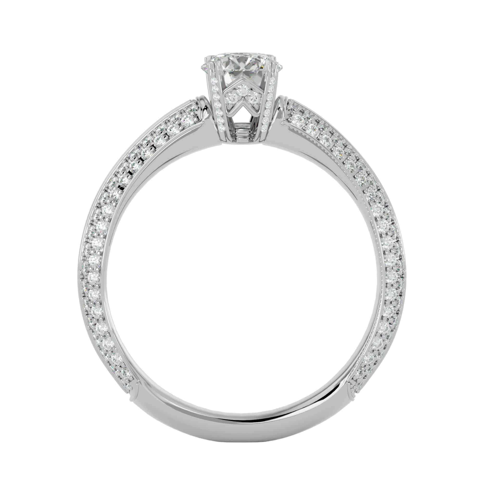 Lucy Ultra Diamond Solitaire Ring Micro-Pave Setting