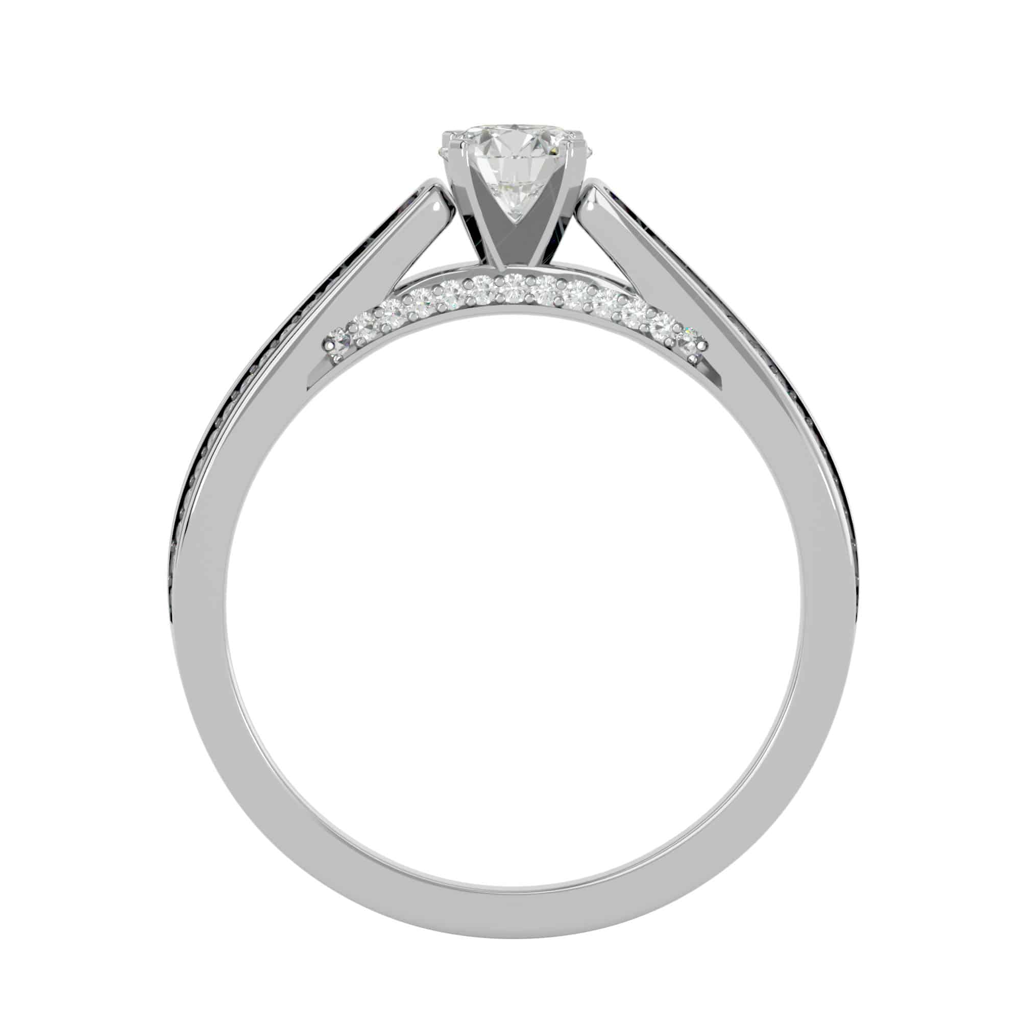 Lucy Split Band Engagement Ring Solitaire Diamond Setting