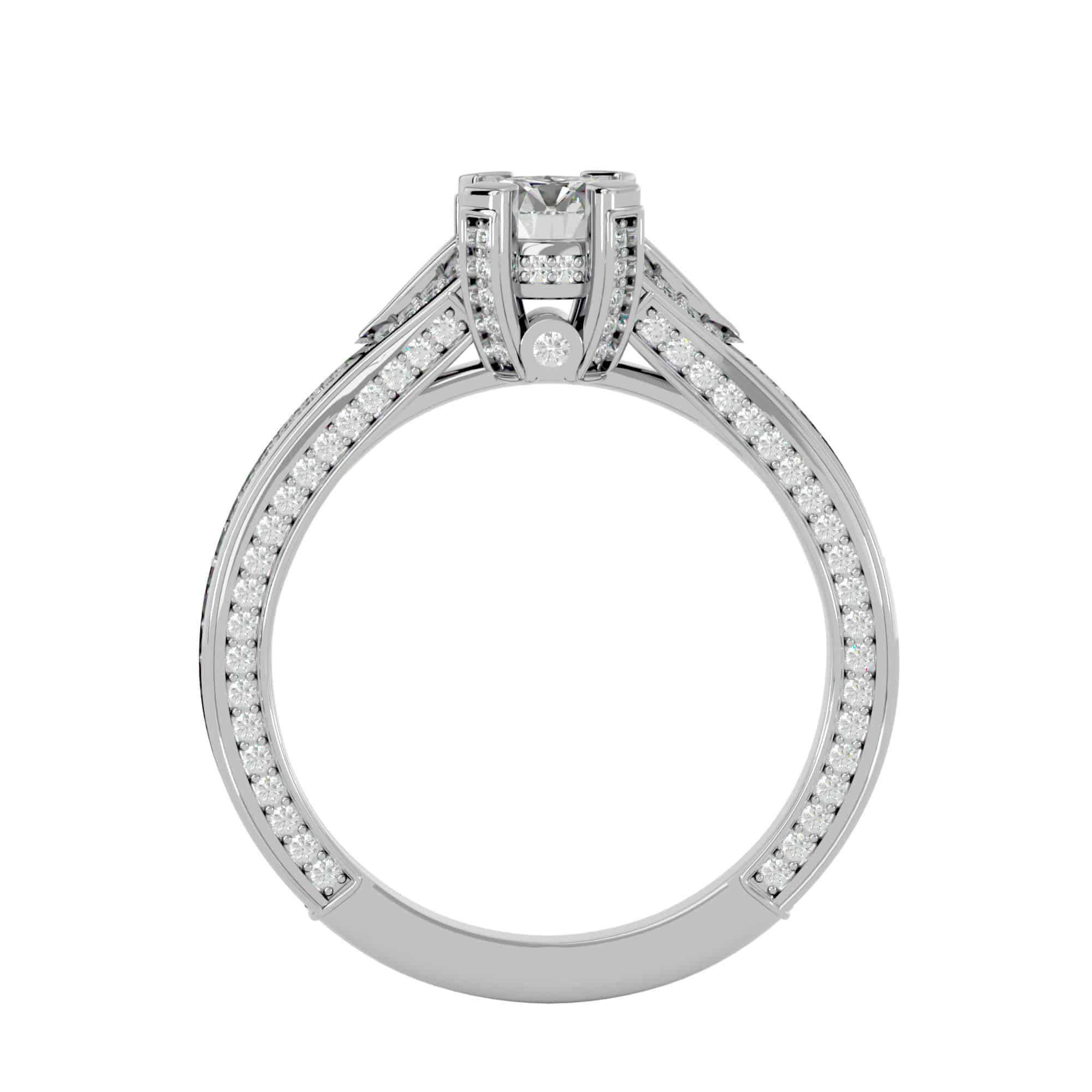 RX Split Shank Engagement Ring Micro-Pave Set Diamonds