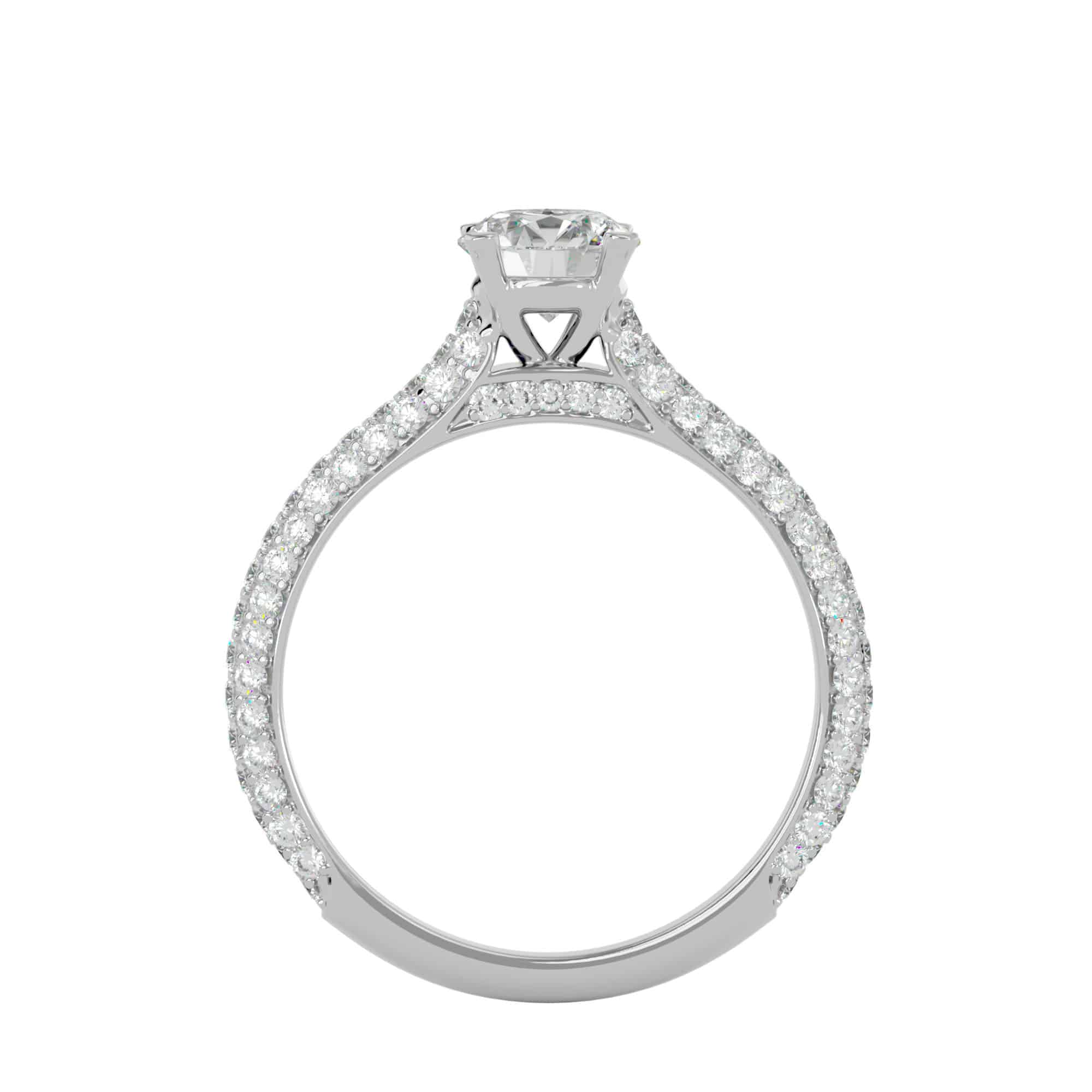 Lucy Solitaire Engagement Ring Cluster Diamond Band