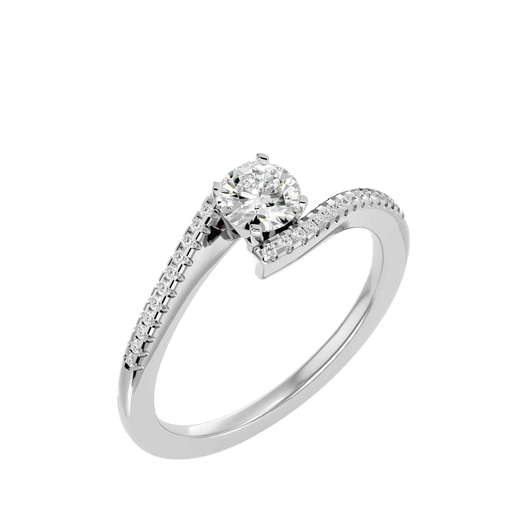 Solitaire Twisted Diamond Ring Setting