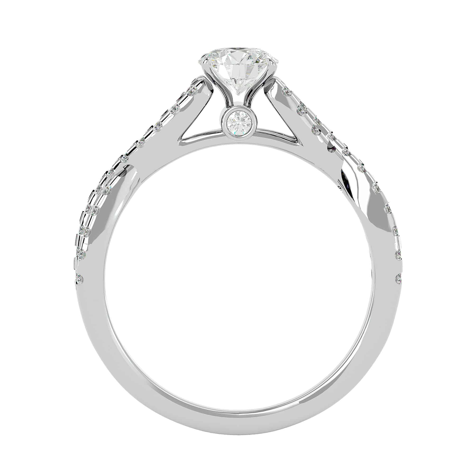 RX Solitaire Engagement Ring Twisted Band Setting