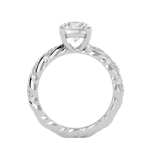 SkyGem & Co. Round Shape Twisted Band Engagement Ring Setting