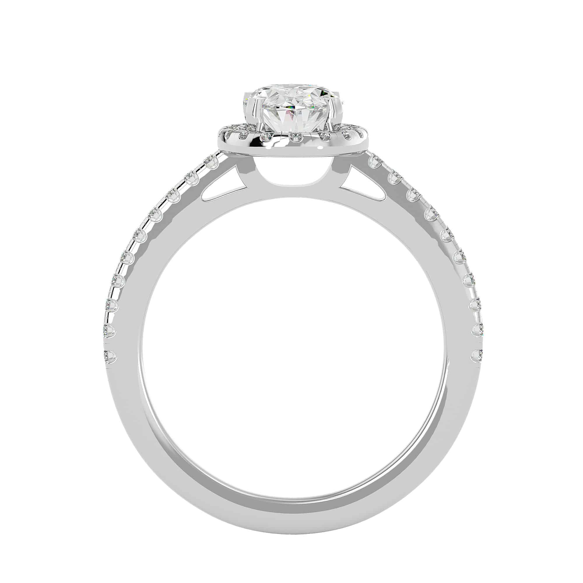 Classic Oval Halo Engagement Ring
