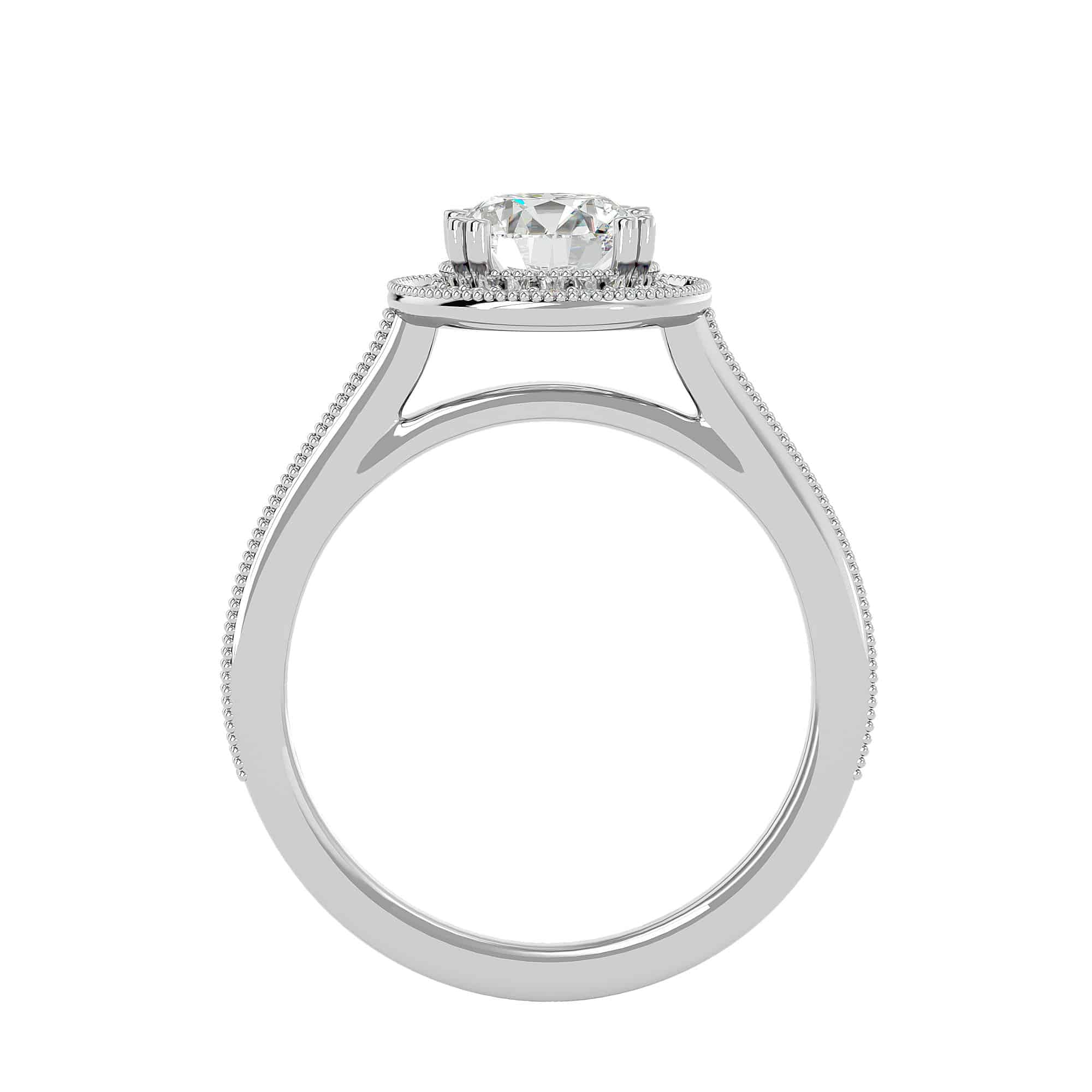 Vintage Halo Diamond Engagement Ring Setting