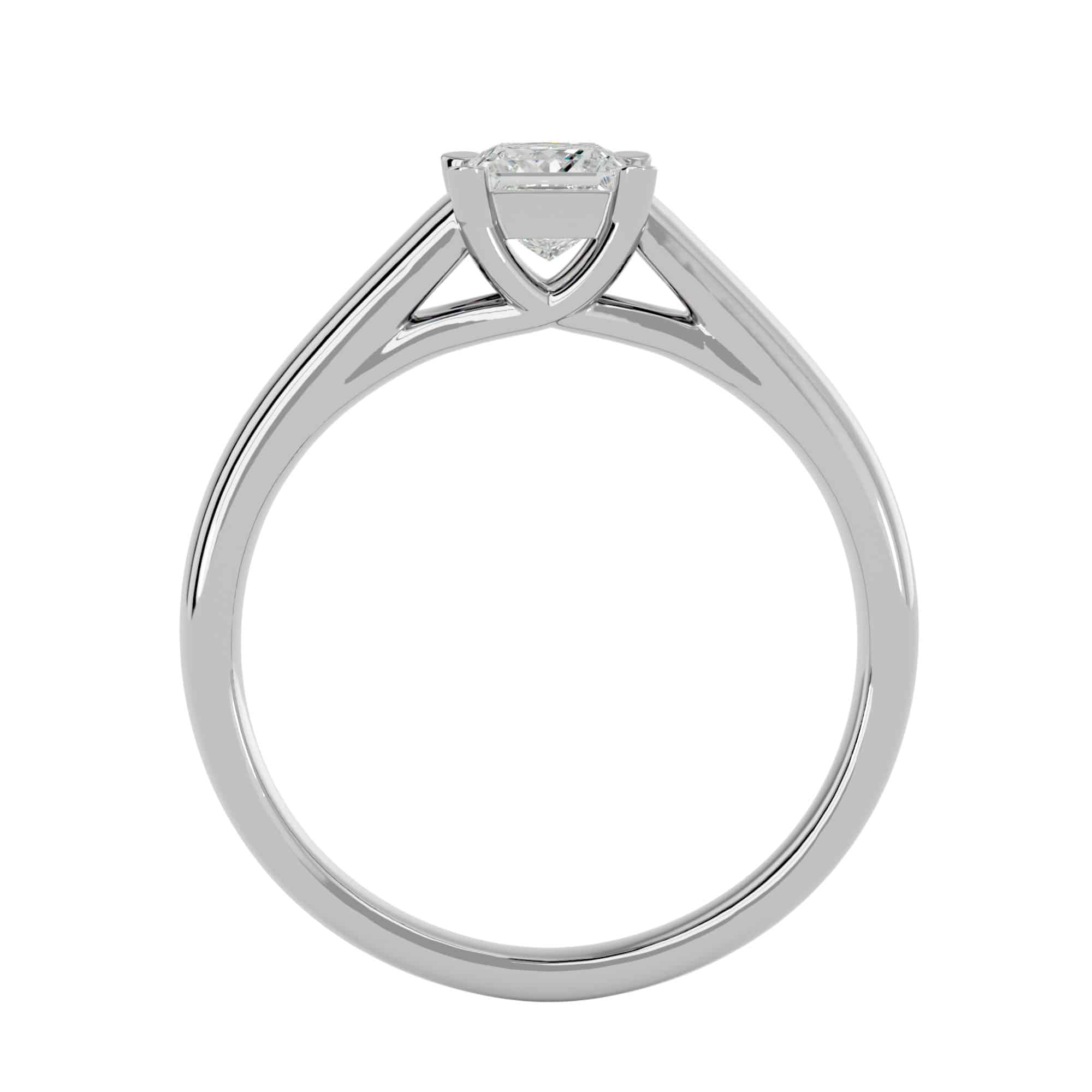 Princess Cut Engagement Ring Thick Band Setting