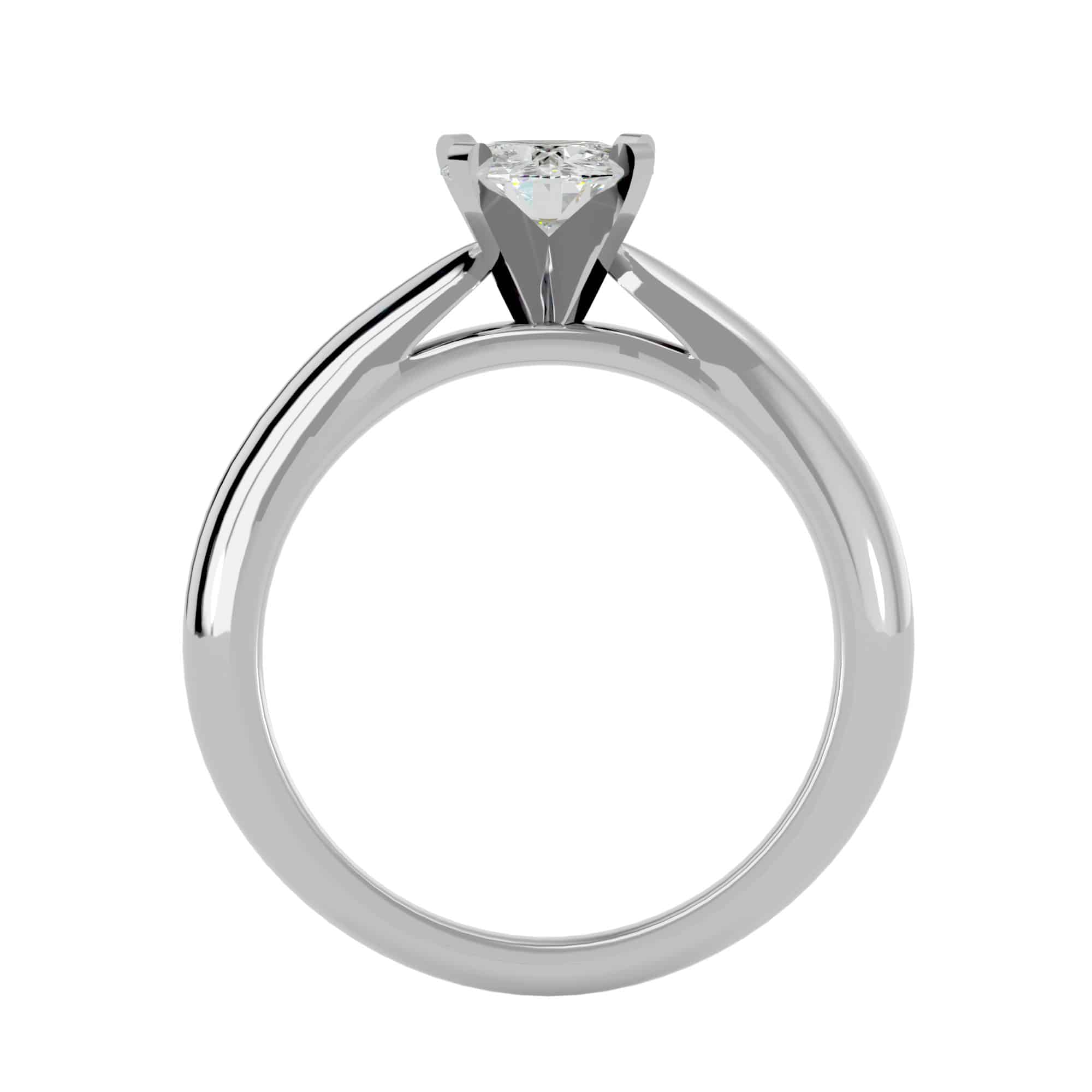 Solitaire Engagement Ring Plain Band Setting