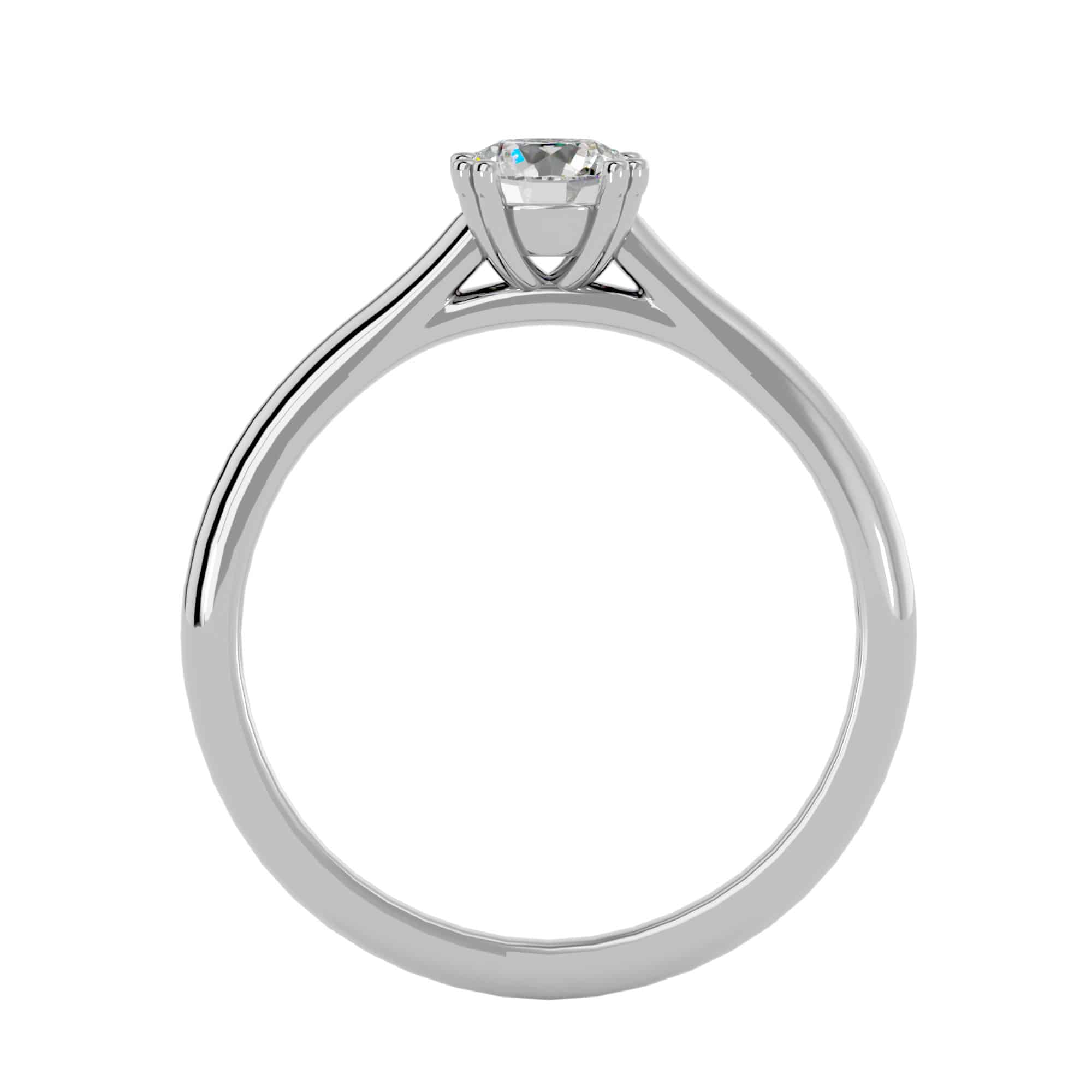 Solitaire Diamond Ring Simple Engagement Band