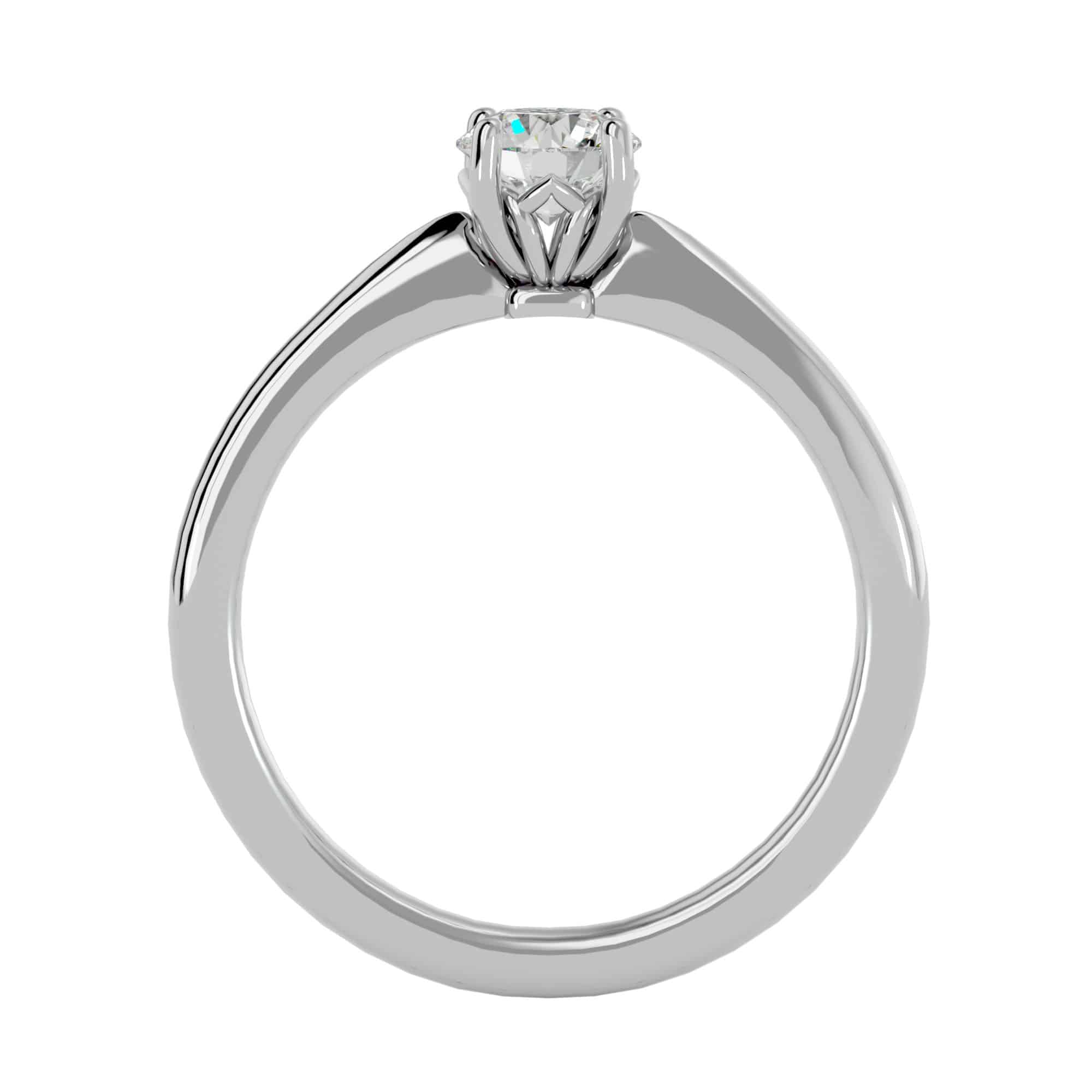 Josephine Flower Basket Engagement Ring Solitaire Diamond Setting