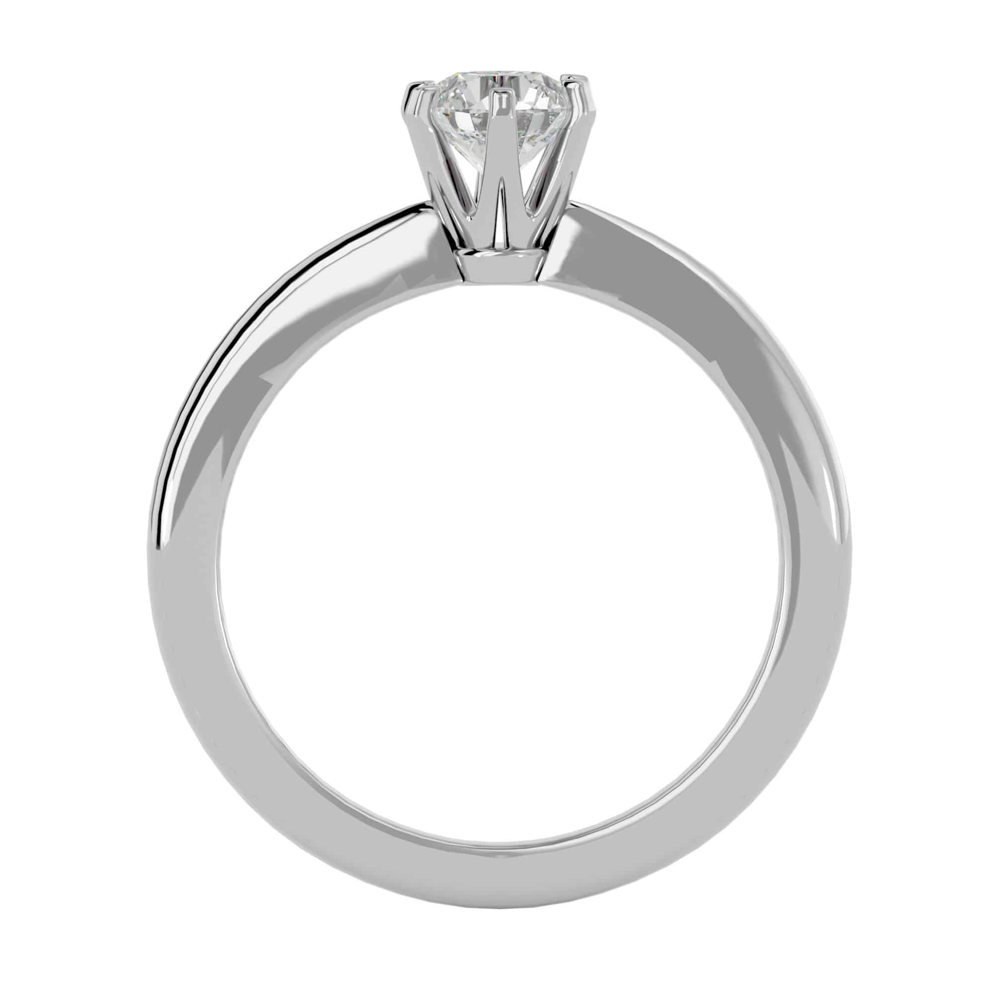 Solitaire Engagement Ring Tappered Band