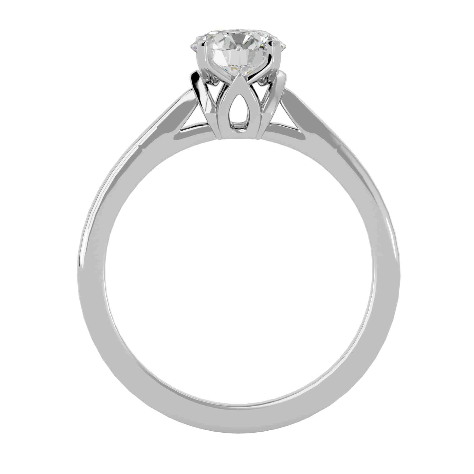 Josephine Tulips Staging Tapered Solitaire Engagement Ring